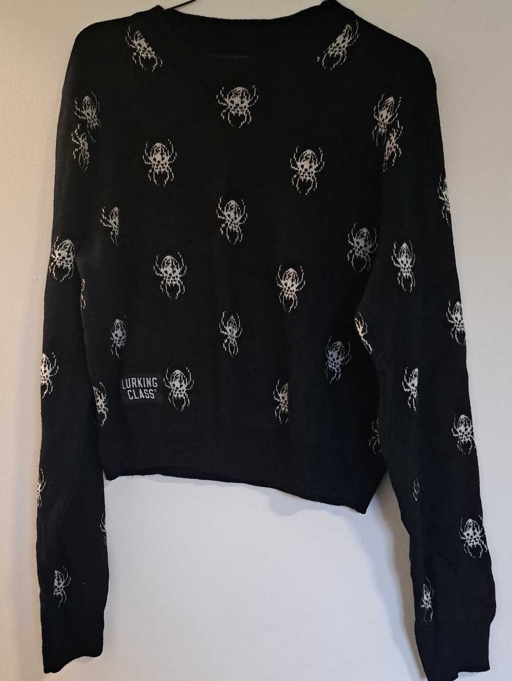 Black Spider Pattern Women's Sweater